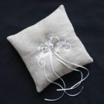 Hringapúði úr náttúrulegum hör