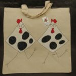 Burðarpoki úr bómull. 40x40 cm