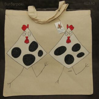 Burðarpoki úr bómull. 40x40 cm