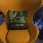 Púðaver (Norðurljósin á Suðurlandi) 45x45cm - mynd beggja vegna - mjúkt velvet