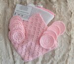 Margnota andlitsskífur og þvottastykki. Gjafapakkning - bleikt