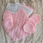 Margnota andlitsskífur og þvottastykki. Gjafapakkning - bleikt