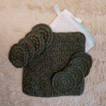 Margnota andlitsskífur og þvottastykki. Gjafapakkning - grænt