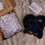 Servíettuhringir. Gjafapakkning - navy blár