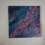 Fluid paint verk stærd 30*30 cm