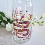 Skreytt Can-glas - Snákur